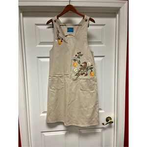 Ol’ Paint Art To Wear 80’s Tan Partridge Dress Jumper sz M EUC